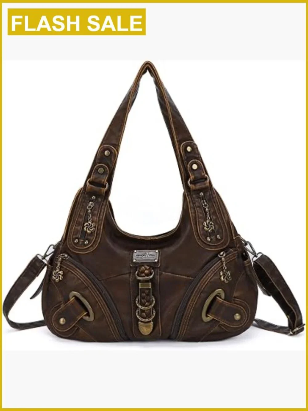 Large Hobo Satchel Purse for Women Faux Leather Shoulder Bag